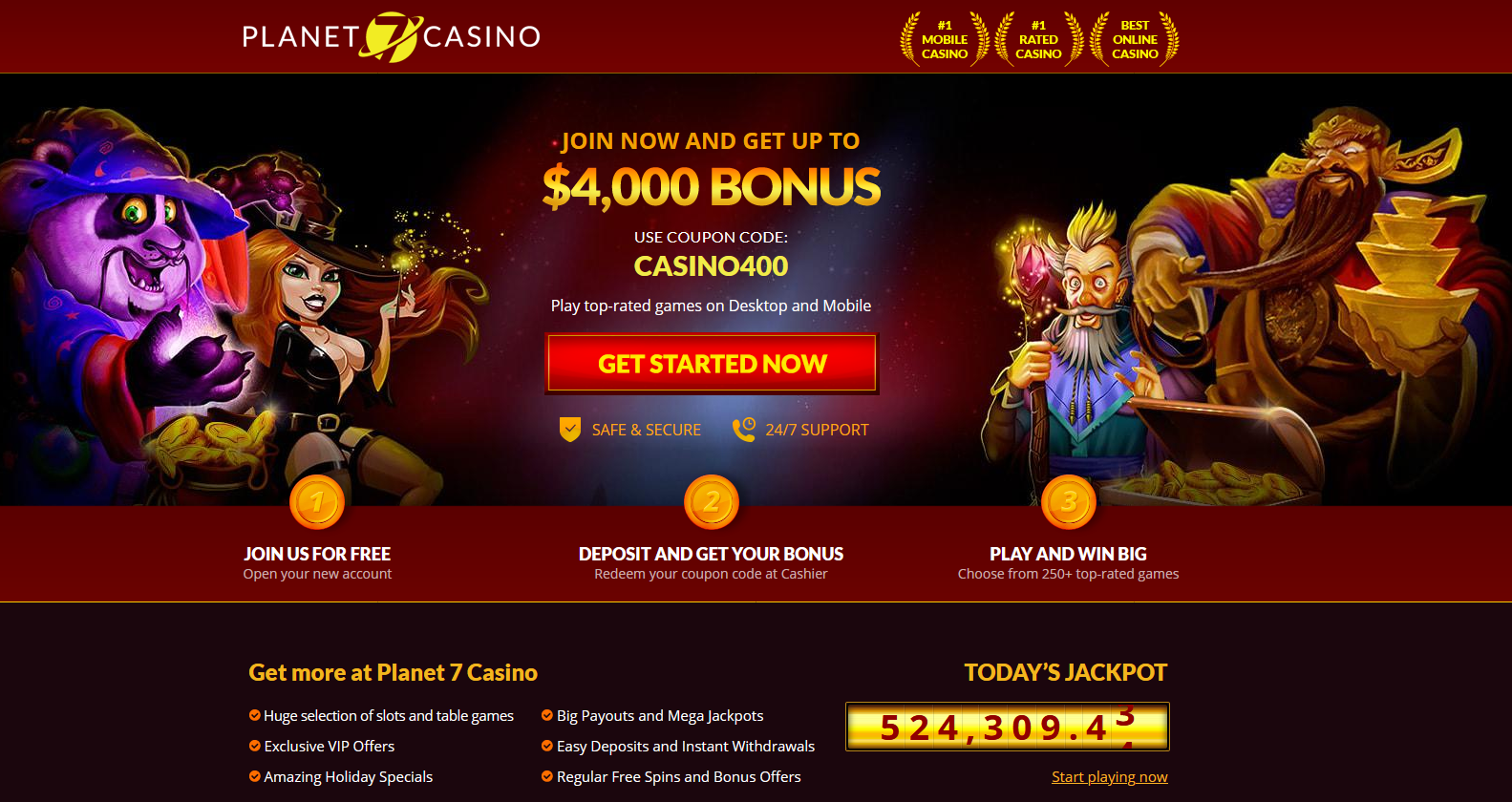 $4.000 BONUS USE COUPON CODE: CASINO400 Play top-rated games on Desktop and Mobile $4.000 BONUS USE COUPON CODE: CASINO400 Play top-rated games on Desktop and Mobile