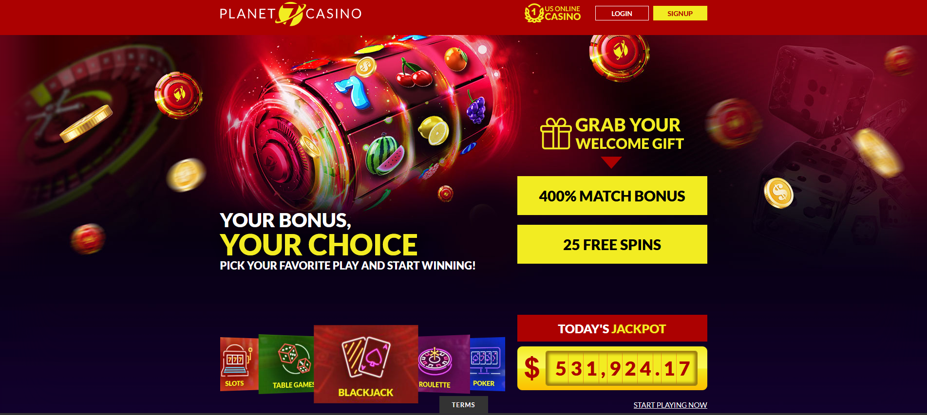 400% Match | 25 Free Spins